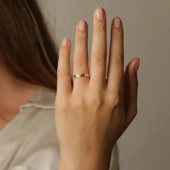 TAŞSIZ PARLAK MODEELLİ YÜZÜK ürün görseli 1