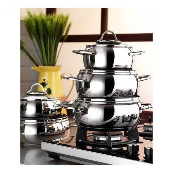 Aryıldız Olimpos 10 Parça Çelik Tencere Seti - Resim 2