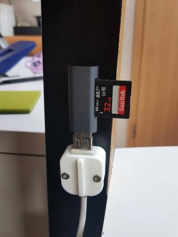Usb Kabel Halter, Kablo Tutucu, Bilgisayar Plastik Aparat - 3