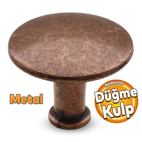 Big Düğme Eskitme Antik Bakır Metal Mobilya Mutfak Çekmece Dolap Dolabı Kapak Kulpu Kulbu Kulpları ürün görseli