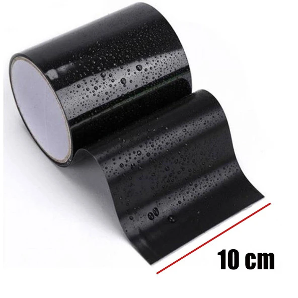 Tamir Bandı Siyah Suya Dayanıklı Su Geçirmez Sızdırmaz Bant 10 cm x 1.5 Metre - 3
