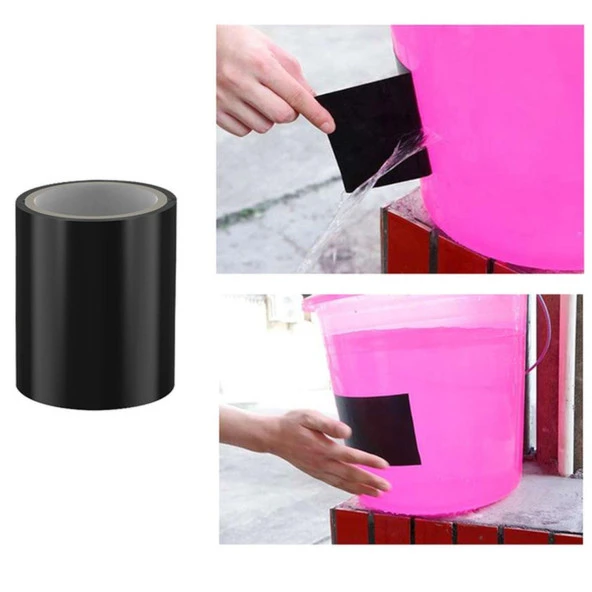 Tamir Bandı Siyah Suya Dayanıklı Su Geçirmez Sızdırmaz Bant 10 cm x 1.5 Metre - 4