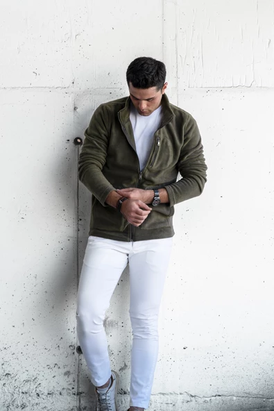 POLAR SLİMFİT FERMUARLI DİK YAKA ERKEK HIRKA - 10