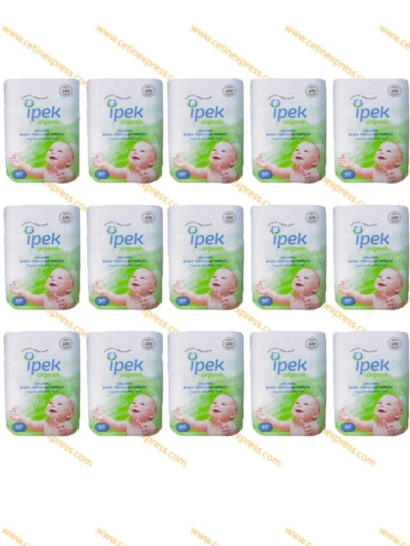 Ipek Organik Bebek Temizleme Pamuğu X 15 Paket