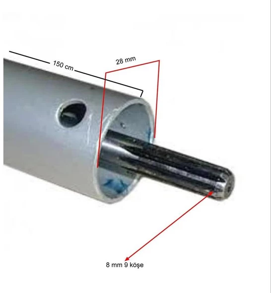 Motorlu Tırpan CG 430-520 Şaft Borusu Ve Mili 28 mm 9 Diş - 6