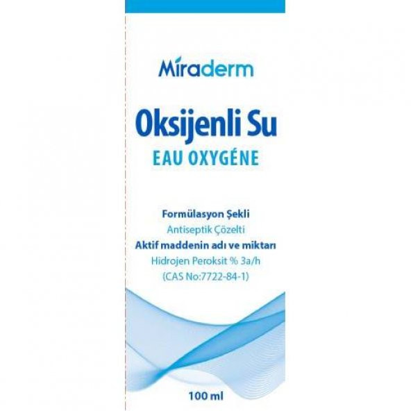 Oksıjenli Su 100ML Miraderm