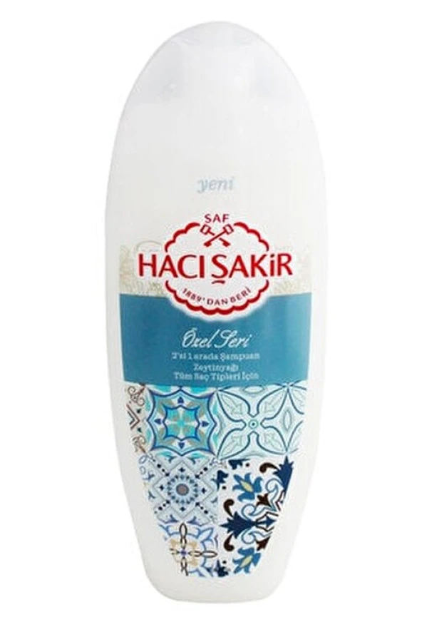 HACI ŞAKİR ŞAMPUAN 500ML TÜM SAÇLAR ÖZEL SERİ ZEYTİN YAĞLI 2İN1