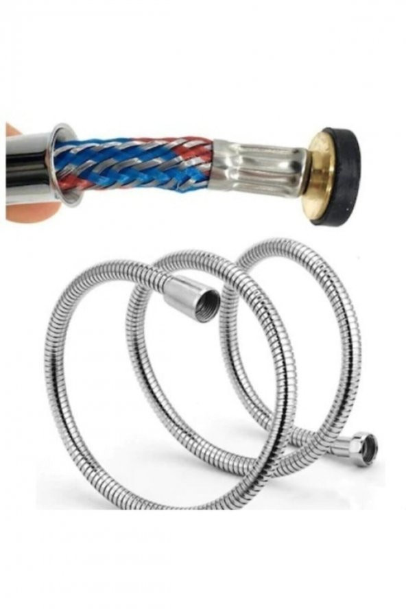 KALİTE - Paslanmaz Kırılmaz Çelik Örgülü Duş Hortumu - 2