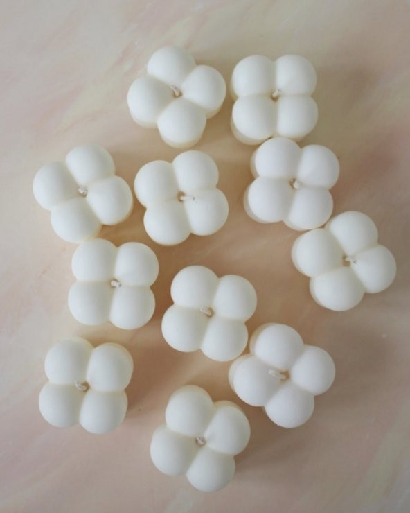 25 Adet Özel Mini Bubble Mum Nikah Nişan Kına Hediyelik Beyaz - 3