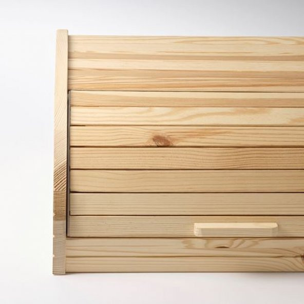 Ekmek Kutusu Çam Ekmeklik MeridyenDukkan 40x26x17 Çam Ekmek Kutusu Natürel - 4