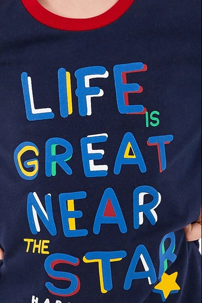 Roly Poly 2883 Life Great Near Star Erkek Çocuk Uzun Kol Pijama Takım - 4