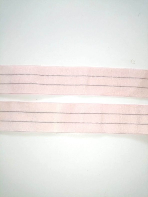 Lastik pembei çizgili 33mm  5mt  Şort, Paça,kol Ve Don Lastiği 1 Paket 5 Mt - 2