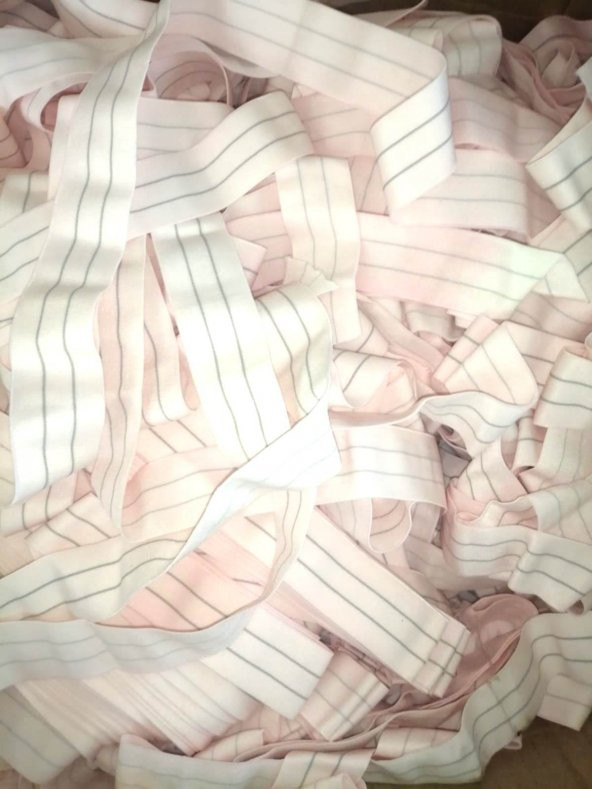 Lastik pembei çizgili 33mm  5mt  Şort, Paça,kol Ve Don Lastiği 1 Paket 5 Mt - 3