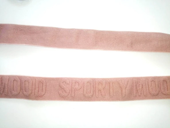 Lastik pembe kabartmalı 22mm  3mt  Şort, Paça,kol Ve Don Lastiği 1 Paket 3 Mt - 2