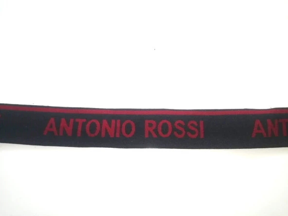 Lastik siyah kırmızı desenli 3,5Cm- 3mt  Şort,Paça,kol Ve Don Lastiği 1 Paket 3Mt - 2