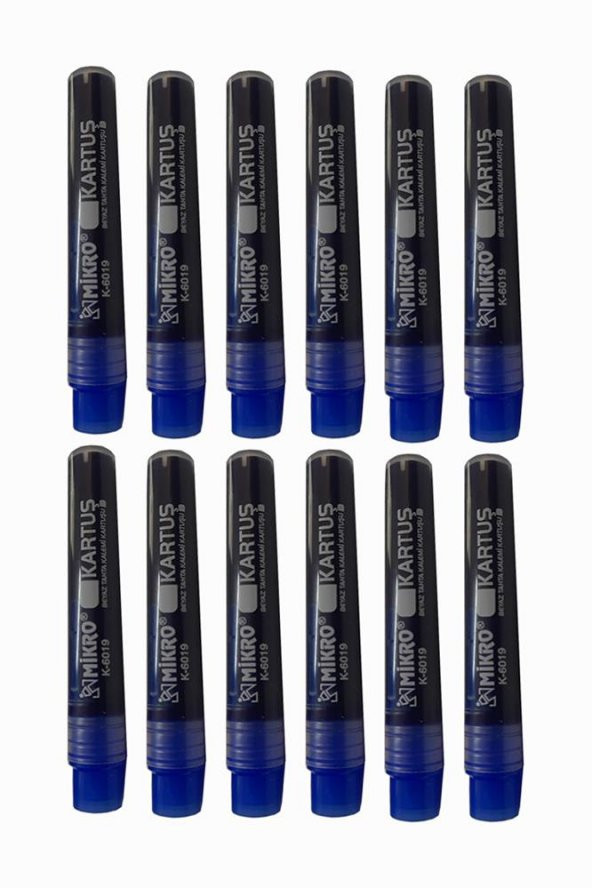 Mavi Tahta Kalemi Kartuşu 12 Adet Beyaz Tahta Kalemi Mürekkep Kartuşu Mavi