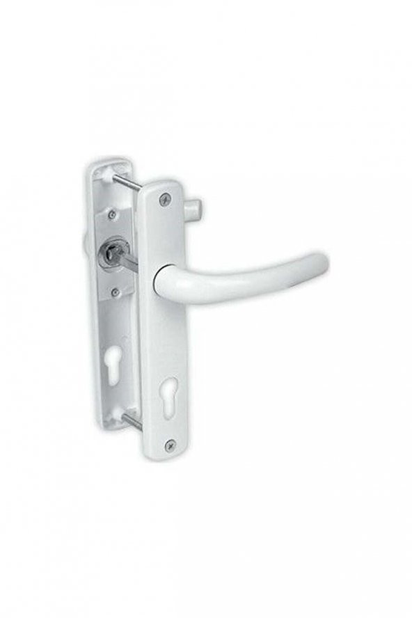 Pimapen Pvc Kapı Kolu + 35 mm Kilit + 90 Mm Barel Kilit Göbeği Takım - 2