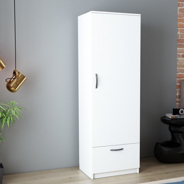BMdekor Gardırop Sunay Tek Kapak Beyaz - 3