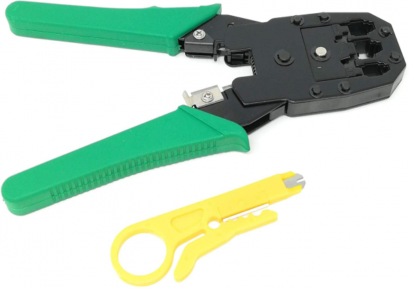 Ağ Kablosu Sıyırma Rj45 Rj11 Kablo Sıkma Pensesi