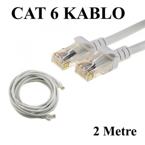 Inca Icat6-02Tg Cat6 2 Metre Gri Kablo