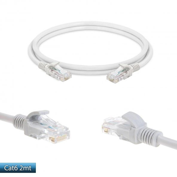 Cat6 Kablo Patch Network Ethernet Modem Kablosu 2 Metre