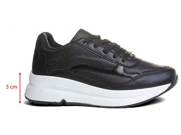 Çarıkçım Kadın Sneaker Ayakkabı Siyah-Beyaz 139 137 - 5