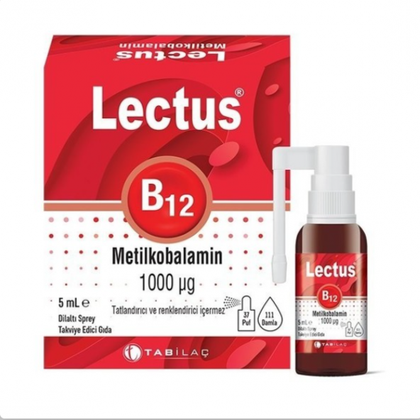 Lectus Metilkobalamin B12 Dil Altı Sprey 5 ml