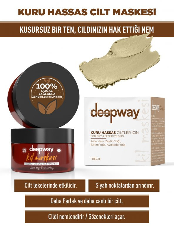 DEEPWAY YÜZ MASKESİ & KURU VE HASSAS CİLTLER - 1
