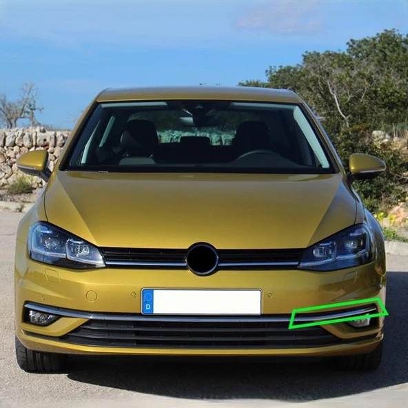 VW Golf 7.5 2018-20 Ön Tampon Sol Sis Farı Üstü Krom Çıtası 5G0854661F