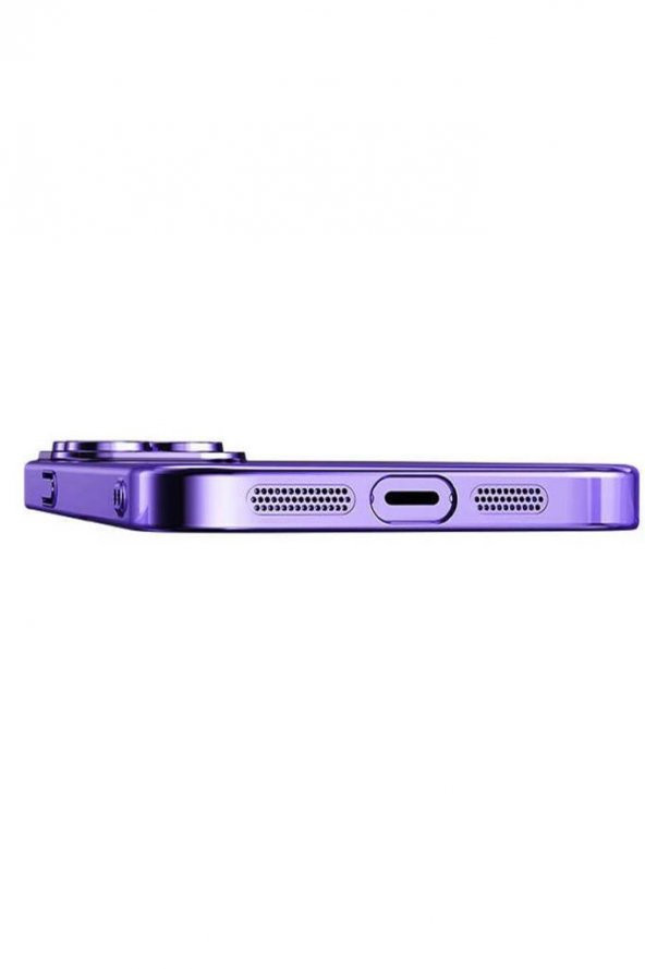 Apple iPhone 14 Pro Max Kılıf Kamera Korumalı Şeffaf Renkli Çerçeveli Sert PC Lüx Kapak - 2