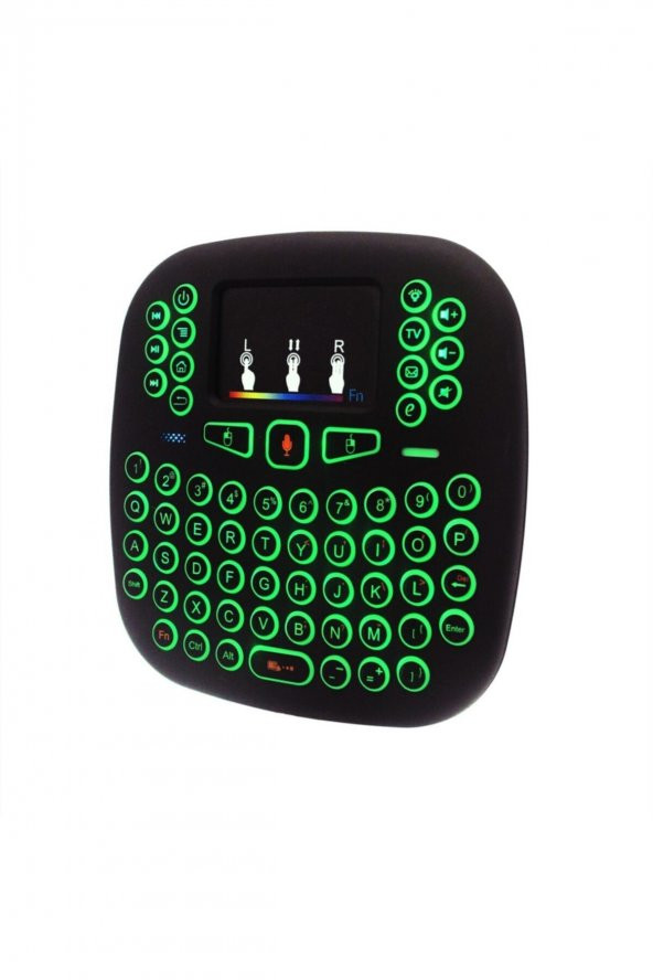 2.4ghz I18 Mini Kablosuz Klavye Touch Pad Işıklı Klavye