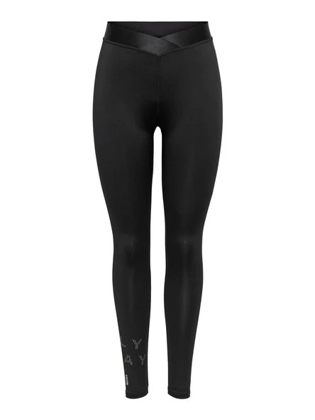 ONLY Kemer Detaylı Paçası Yazılı Bayan Sporcu Taytı 15188934