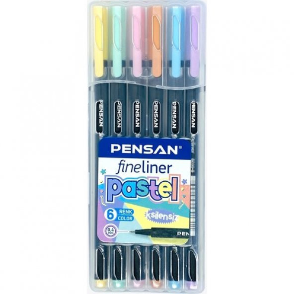 Pensan Fineliner 6 Pastel Renk 0.4mm Uç
