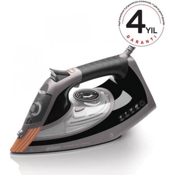 Arzum AR693 Siyah Steamart Lux Seramik Tabanlı Ütü -siyah - 2