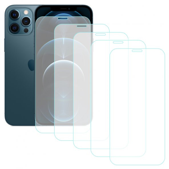 Notech iPhone 12 Pro Max Temperli Cam Ekran Koruyucu 5li Eko Paket