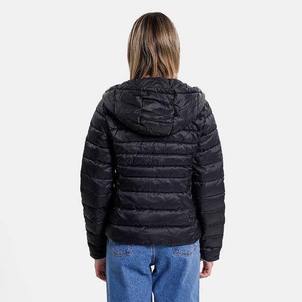 ONLY Bayan Desenli Kapüşonlu  Puffer Mont 15199408 - Resim 2