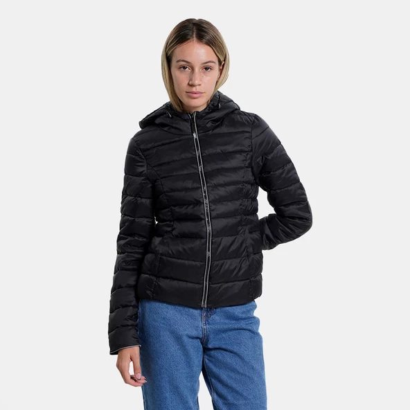 ONLY Bayan Desenli Kapüşonlu  Puffer Mont 15199408
