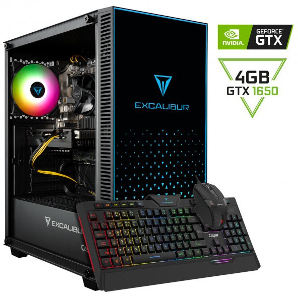 Casper Excalibur E65H.115F-8VH0X-0FC Intel Core i3-10105F 8GB RAM 500GB NVME SSD GEN4 4 GB GTX 1650 Freedos