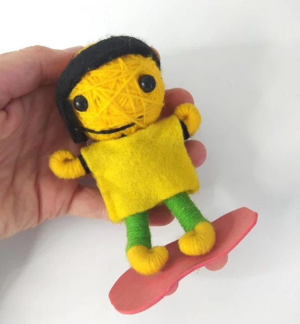 Sevimli İp Örgü Keçe İlginç Anahtarlık Çanta Süsü Oyuncak Aksesuar