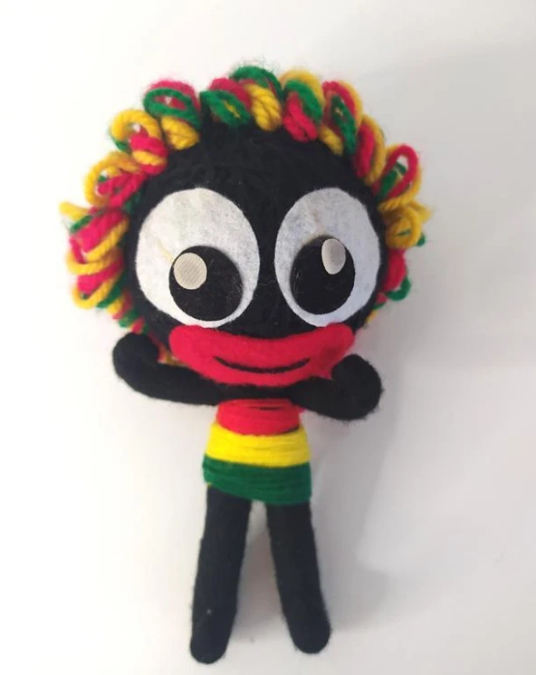 Örgü İp Kız Keçe İlginç Anahtarlık Çanta Süsü Oyuncak Aksesuar - 3