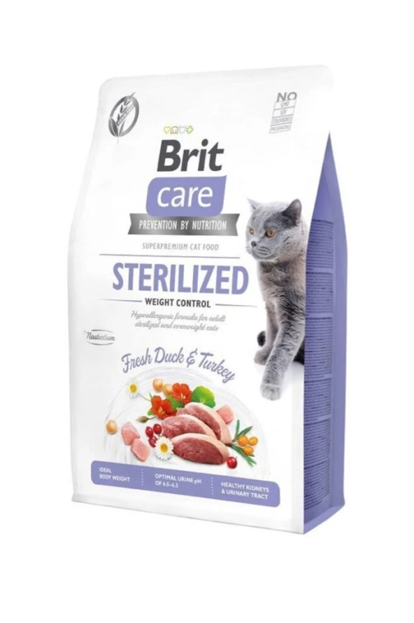 Brit Care Brit Care Ördekli Kısırlaştrırılmış Light Yetişkin Kedi Maması 7 kg