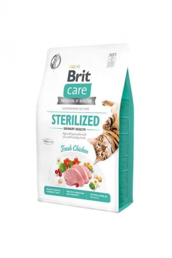 Brit Care Brit Care Hypo-allergenic Üriner Sistem Sağlığı Için Tahılsız Kısırlaştırılmış Kedi Maması 7kg