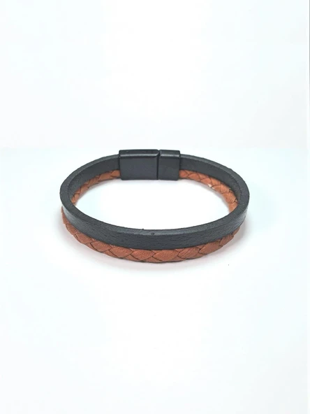 JTSS22KOB1088 JANTİ HAKİKİ DERİ MIKNATIS KAPAMA JASPER DOĞALTAŞ KOMBİN BİLEKLİK KUTULU - Resim 5