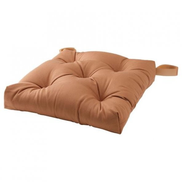 Sandalye Minderi Taba Renk 40/35x38x7 Cm MeridyenDukkan Cırt-Cırtlı-Pamuklu