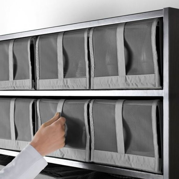 4 Lü Ayakkabı Kutusu, Koyu Gri MeridyenDukkan 22x34x16 Cm 4 Ayakkabı Çifti - 2