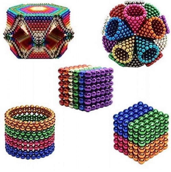 Sihirli Manyetik Toplar Dyum Mıknatıs Küp Bilye 216 Adet Cube Küp Dymium - 4