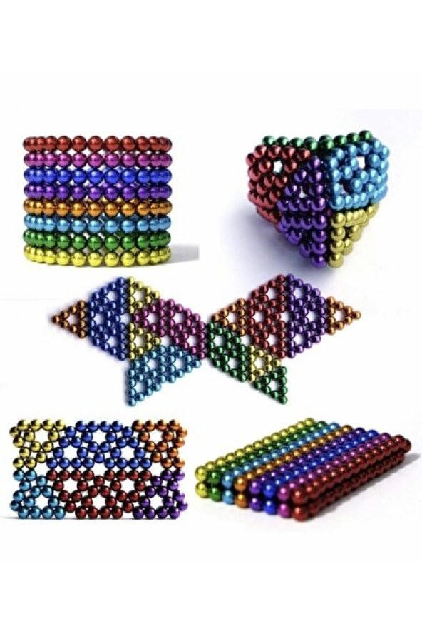Sihirli Manyetik Toplar Dyum Mıknatıs Küp Bilye 216 Adet Cube Küp Dymium - 7