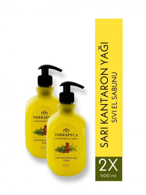 Therapyca Aromaterapik Sıvı Sabun 500 ml - Doğal Sarı Kantaron Yağı İçerir x2