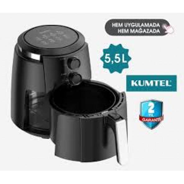 KUMTEL Fastfryer( Yağsız Fritöz Airfryer ) 5.5 Lt - 2