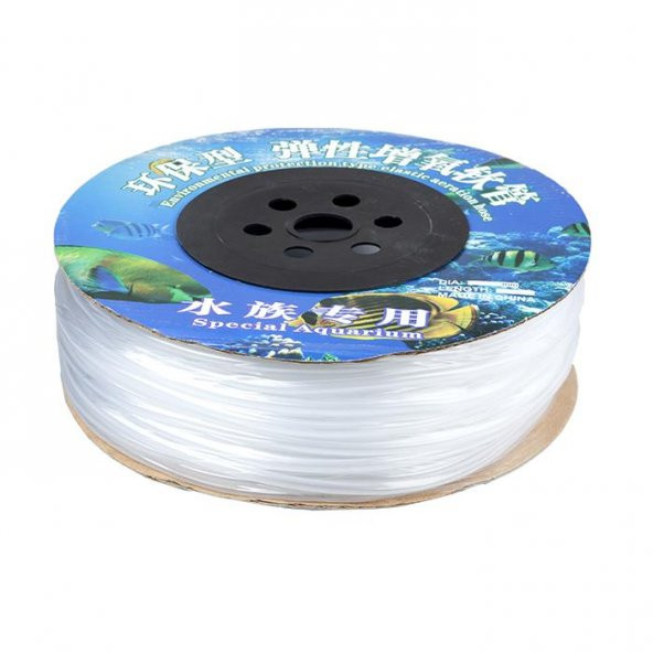 Silikonlu Akvaryum Hortumu 4X6mm 100 Metre